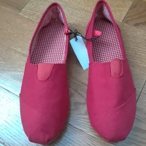 Women's Red Canvas Sneakers